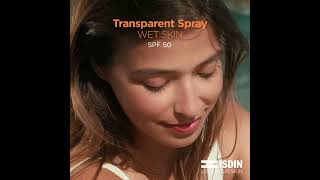 Transparent Spray Wet Skin SPF 50  ISDIN [upl. by Spiro]