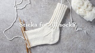 Lär dig att sticka raggsockor  del 3 sticka foten [upl. by Hoffert838]