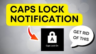 Disable Caps Lock Notification in HP laptops 2024 [upl. by Arakihc]