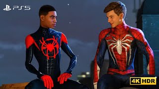 SpiderMan Miles Morales The Spider verse Suit Walkthrough Gameplay PS5 4K 60FPS HDR Part1 [upl. by Leaffar]