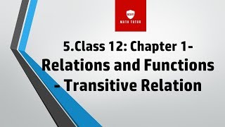 2nd puc maths relations and functionsclass 12 maths relation amp function Transitive relation English [upl. by Suzy]