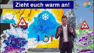 Zieht euch warm an Einwinterung in Etappen Aktuelle Kälte amp Wettervorhersage 2330112023 [upl. by Sredna]