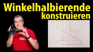 Winkelhalbierende konstruieren  einfach erklärt  Lehrerschmidt [upl. by Jilleen]