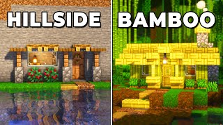 3 Simple Starter Bases for Survival Minecraft 19 [upl. by Eizzil]