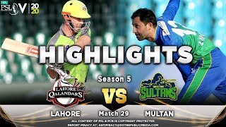 Lahore Qalandars vs Multan Sultans  Full Match Highlights  Match 29  15 March  HBL PSL 2020 [upl. by Noram480]