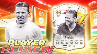 🤯96 GOLAZO ICON PUSKAS PLAYER REVIEW  EA FC 24 ULTIMATE TEAM [upl. by Anerrol]