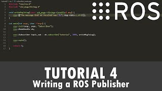 ROS Tutorial 4 Writing a ROS Publisher C [upl. by Notnyw566]