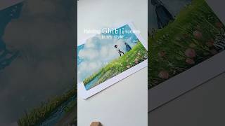 Painting ghibli scenes 😱  howls secret garden painting ✨ short paintingdrawing [upl. by Emmery]