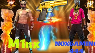 M1nx VS NOX GAMEING 444 CUSTOM ROOM🔥 ONLY DESERT EAGLE ONETAP🔥CHALLENGE [upl. by Aynat]