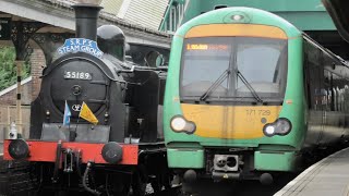 Caledonian Railway No 419 BR Black 55189 Departs Eridge For Tunbridge Wells West  31824 [upl. by Haynor]