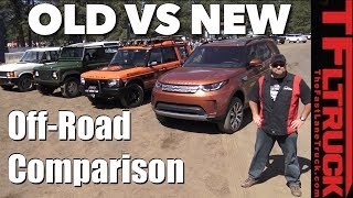 Old vs New OffRoad Land Rover Defender vs Discovery 2 vs Range Rover Classic vs 2018 Discovery [upl. by Alimhaj803]