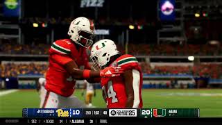 College Football 25  Dynasty MIA vs Pitt semifinals [upl. by Schmitz693]