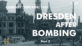 176 Germany GDR DDR 1962 ▶ Dresden after Bombing 1945  Capital of Saxony Sachsen Altmarkt Schloss [upl. by Yessydo]