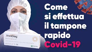 Covid19 VivaDiag Tampone Antigenico Rapido ecco come si effettua [upl. by Starlene]