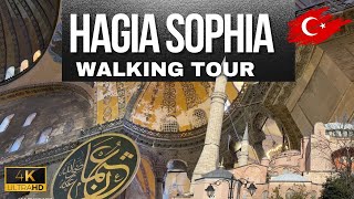 Around Hagia Sophia in Istanbul Beautiful Walking Tour in 4K [upl. by Sotos]