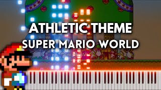 Athletic Theme  Super Mario World Piano Cover FREE MIDI [upl. by Soraya85]