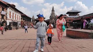 Bhaktapur Sightseeing with Kids [upl. by Ahsiekin]