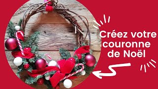 Comment créer votre couronne de porte pour Noël [upl. by Enahsed]