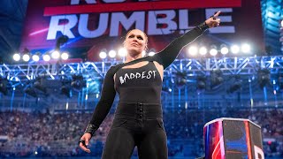 Ronda Rousey wins Womens Royal Rumble Match Royal Rumble 2022 [upl. by Hcurab]