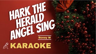 Boney M  Hark The Herald Angel Sing  Christmas Song Lyrics Karaoke  Instrumental Clean Track [upl. by Marybelle272]