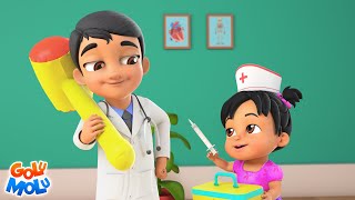 Doctor Doctor Song डॉक्टर डॉक्टर Rang Birangi Gubbare Song  Baby Hindi Rhymes by Golu Molu [upl. by Ayvid]