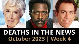 Who Died October 2023 Week 4  News [upl. by Noivart]