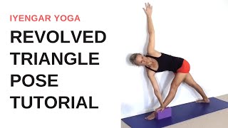 Revolved triangle pose step by step  Iyengar Yoga [upl. by Janith]