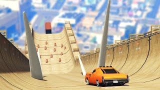 GIANT DEATH RAMP CHALLENGE GTA 5 Mod Challenge [upl. by Ellesirg]