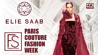 ELIE SAAB Haute Couture FW 202425 PARIS FASHION WEEK 4K Full Show Karolina Kurkova Zhenya Katava [upl. by Llevel]