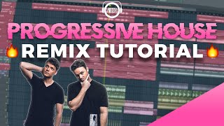 How To Make a Progressive House REMIX  FL Studio 20 Tutorial [upl. by Strohl]