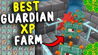 The BEST Guardian XP Farm In Minecraft Bedrock 121 [upl. by Larson]