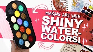 OooOOOoo SHINY ✨ Mystery Art Box  Paletteful Packs Unboxing  Pearlescent Watercolors [upl. by Neom]