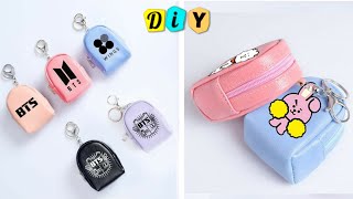 BTS keychain 💜 easy craft ideas  how to make paper craft  handmade  art and craft  girl crafts [upl. by Buote]