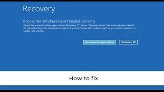 How to Fix Windows has not loaded correctly error [upl. by Palocz]