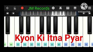 Kyun Ki Itna Pyar Udit Narayan Hindi Song Easy Piano Tutorial By JM Records [upl. by Eegnat]