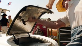 FORD v FERRARI 2019  Ken Miles Christian Bale Smashes The Car Trunk  quotHappy Billquot Movie Scene [upl. by Elisabet]