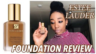 ESTEE LAUDER DOUBLE WEAR STAY IN PLACE MAKEUP SANDALWOOD  THE BEST FULL COVERAGE FOUNDATION [upl. by Nanine891]