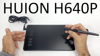 50 Graphic Tablet with 8192 levels  Huion H640P Review [upl. by Nilekcaj]