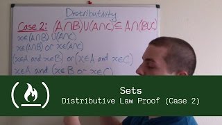 Maths for Programmers Sets Distributive Law Proof Case 2 [upl. by Irpak]