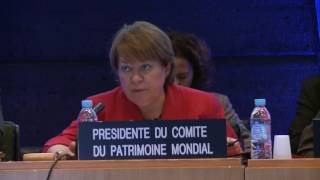 40th World Heritage Committee Continuation in UNESCO Monday 24 October 2016 15h17h [upl. by Farrington474]