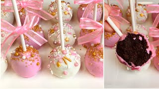 How to make perfect cake pops طريقة ناجحة لعمل كيك بوبس [upl. by Darbie]