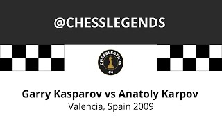 Garry Kasparov vs Anatoly Karpov Valencia Spain 2009 [upl. by Zetnahs884]