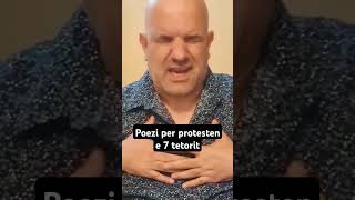 Korcari i famshem Ilir Vrenozi thur poezi per protesten e 7 Tetorit [upl. by Joli]