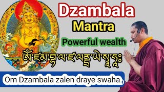 Most powerful Zambala Mantra for wealth Dzambala mantra [upl. by Aennil]