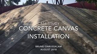 Concrete Canvas CC5 Installation  Jangsak Brunei Darussalam Slope Protection [upl. by Eneirda64]