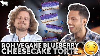 GEILSTER ROH VEGANER BLUEBERRY PROTEINCHEESECAKE [upl. by Noelani]