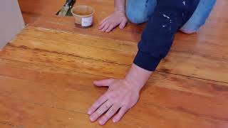 Repairing and Filling Cracks in Hardwood Flooring with Epoxy and Sawdust [upl. by Ordisi]