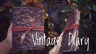 vintage Diaryjournal notebookDiy vintage diary [upl. by Wimsatt]