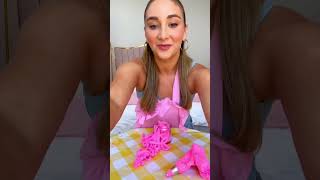 BLINDFOLDED SWIRLING COMPETITION shortsvideo satisfying asmr blindfolded beauty funny [upl. by Fu]