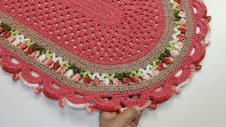 TAPETE OVAL DE CROCHÊ ALTERNATIVO crochet passoapasso crochêfacil [upl. by Ty]